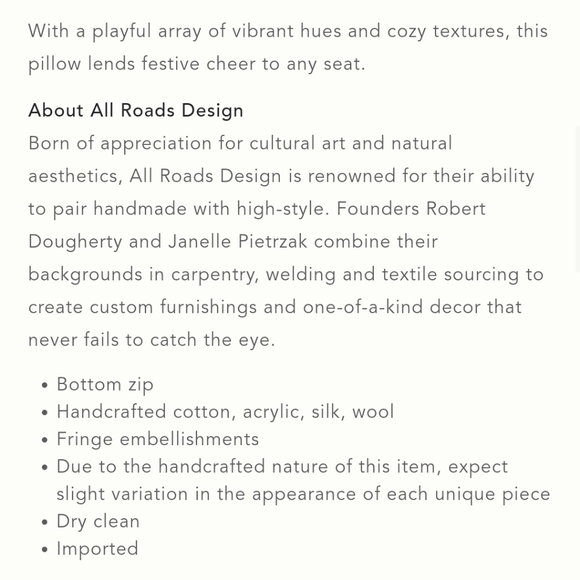 Anthropologie All Roads Bloomfield pillow- yellow - Picture 6 of 10